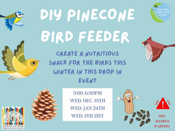 Image for event: Pinecone Bird Feeder DIY Event